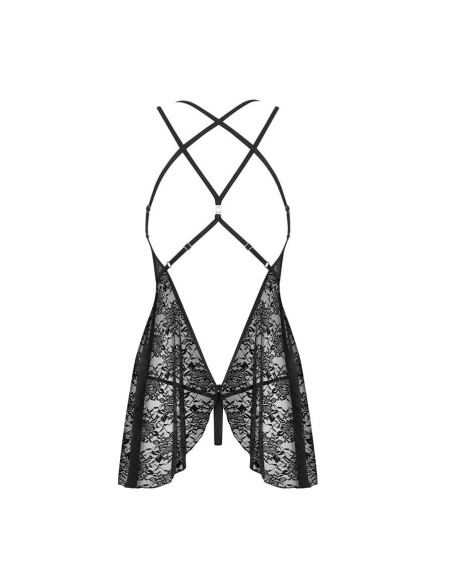 860-BAB-1 babydoll & thong black