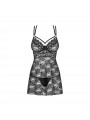 860-BAB-1 babydoll & thong black