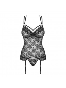 860-BAB-1 corset & thong black