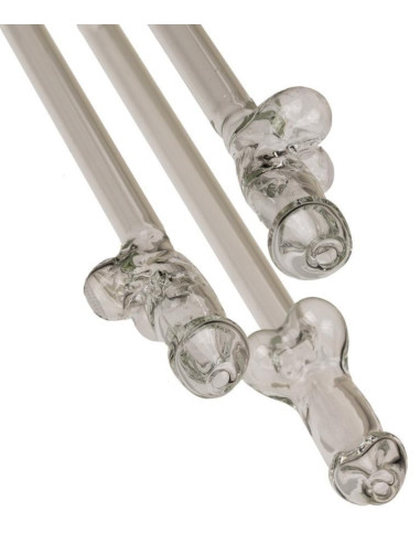 Glass Drinking Straw Willy x 4