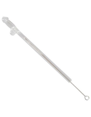 Glass Drinking Straw Willy x 4