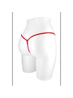 STRING SANDRA OUVERT EN DENTELLE ROUGE
