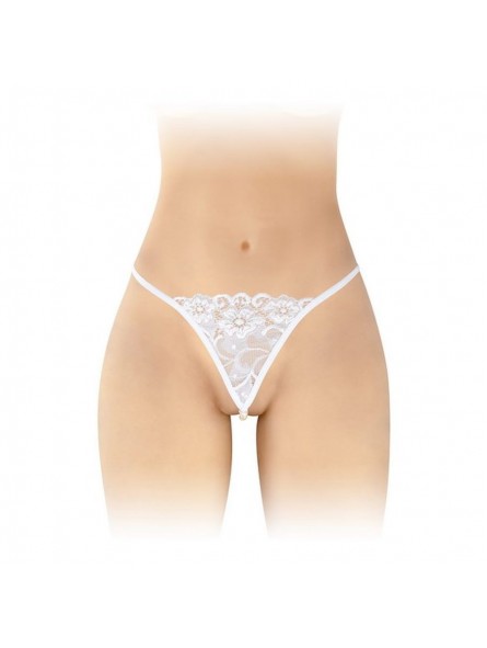 STRING BLANC ET PERLES VENUSINA FASHION