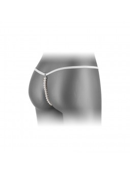 STRING BLANC ET PERLES VENUSINA FASHION