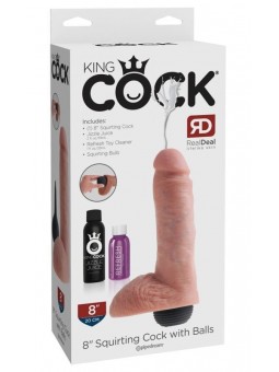 Squirting Cock with Balls 8"