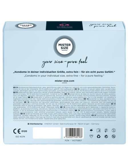 Mister Size 64mm pack of 36