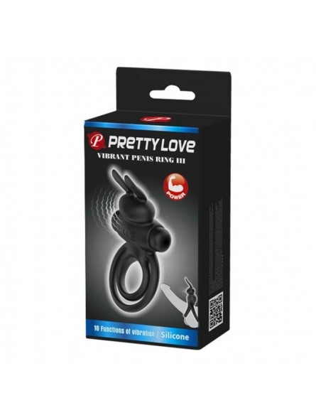 Pretty Love Vibrant Penis Ring III Black
