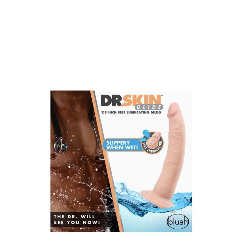 DR. SKIN 7 INCH SELF LUBRICATING DILDO