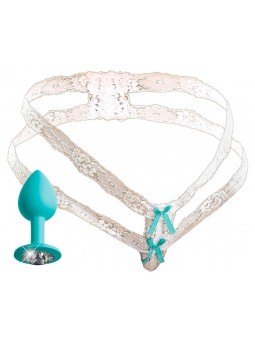 Crotchless Secret Gem S-L Turq
