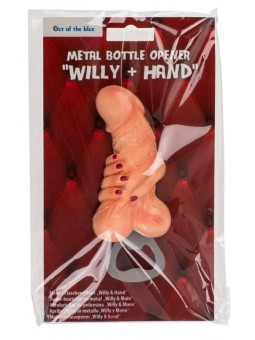 Metal Bottle Opener Willy + Hand