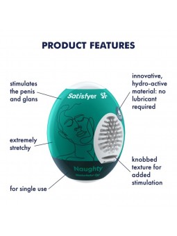 SATISFYER MASTURBATOR EGG NAUGHTY