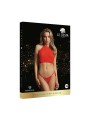 Festive Rhinestone Top and Thong OS -Red