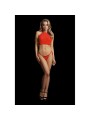 Festive Rhinestone Top and Thong OS -Red
