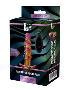 GLAMOUR GLASS REMOTE VIBE BEADED PLUG