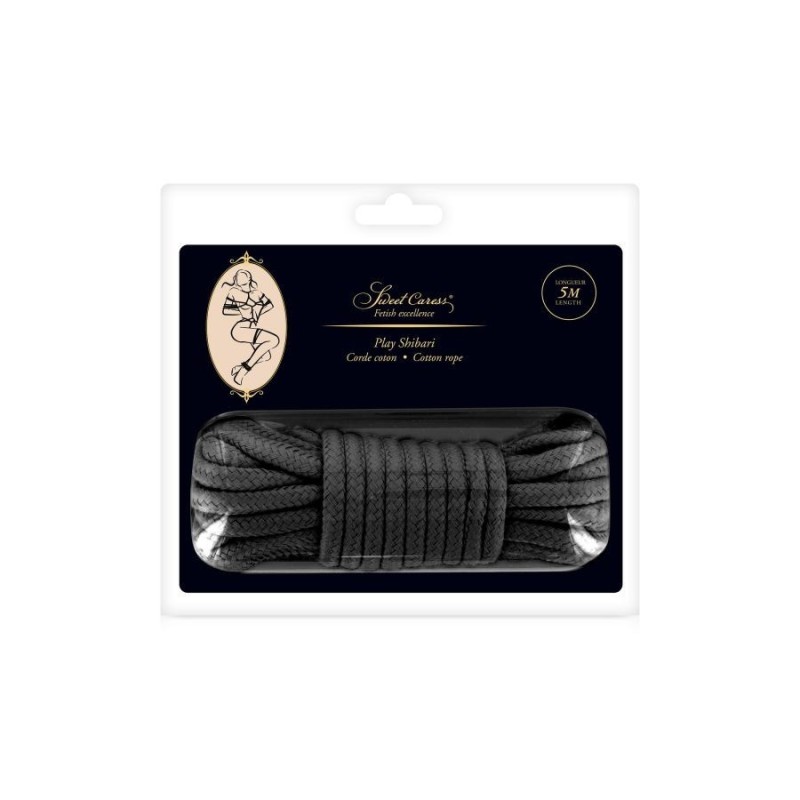Corda bondage shibari nero 5 metri