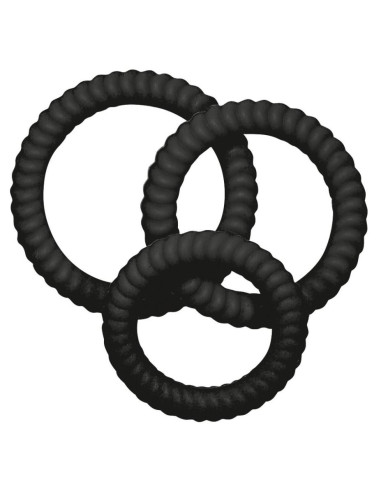 Lust 3 Cock Rings black acquista online su Porky's Store