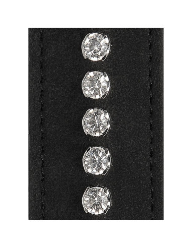 Diamond Studded Wrist Cuffs - Black