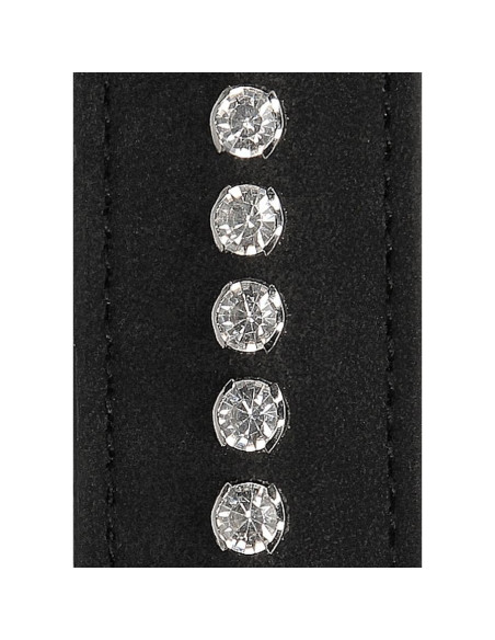 Diamond Studded Wrist Cuffs - Black