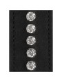 Diamond Studded Collar With Leash - Blak