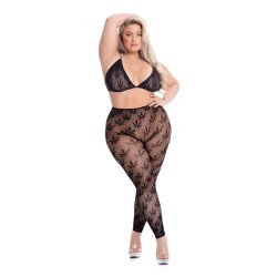 ALL ABOUT LEAF BRA SET BLACK