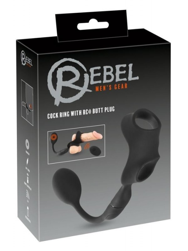 REBEL Cock ring with RC butt p