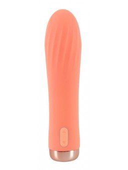 Peachy Mini Ribbed Vibrator