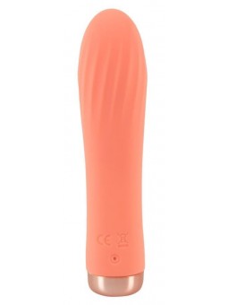 Peachy Mini Ribbed Vibrator