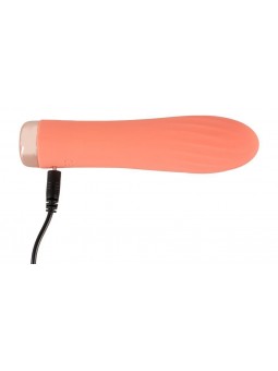 Peachy Mini Ribbed Vibrator