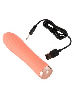 Peachy Mini Ribbed Vibrator