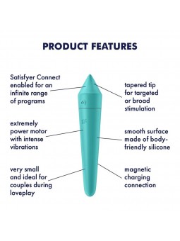 SATISFYER Ultra Power Bullet 8-Turquoise