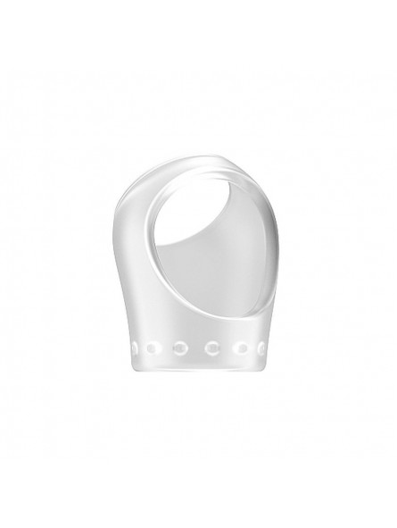 No.45 - Cockring with Ball Strap - Trans No.45 - Cockring with Ball Strap - Trans