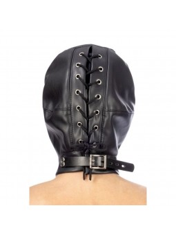Cagoule yeux bouche sangle lacet Fetish