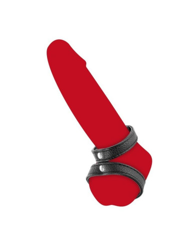 Double cockring simili cuir Fetish Tenta