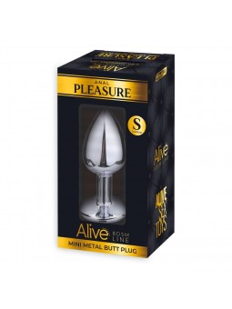 Mini Metal Butt Plug S - White