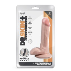 DR. SKIN PLUS 6 INCH POSABLE DILDO WITH