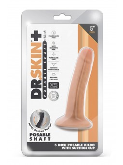DR. SKIN PLUS 5 INCH POSABLE DILDO VANIL