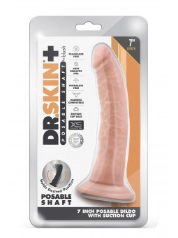 DR. SKIN PLUS 7 INCH POSABLE DILDO VANIL