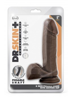 DR. SKIN PLUS 8 INCH POSABLE DILDO WITH