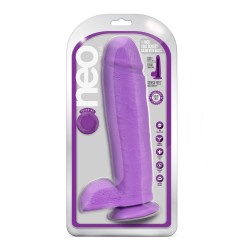 NEO 11 INCH DUAL DENSITY DILDO NEON PURP