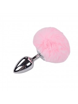 Metal Anal Fluffly Plug L - Pink