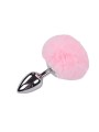 Metal Anal Fluffly Plug L - Pink