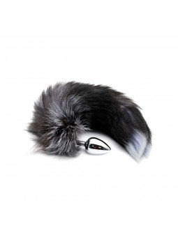 Black & White Fox Tail S Anal Plug