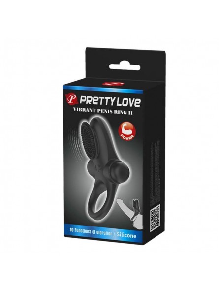 Pretty Love Vibrant Penis Ring 2 Black Pretty Love Vibrant Penis Ring 2 Black