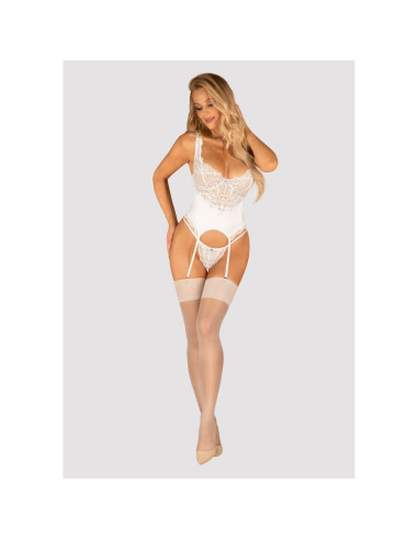 Amor Blanco corset & thong L/XL white