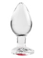 A&E RED HEART GEM GLASS PLUG LARGE