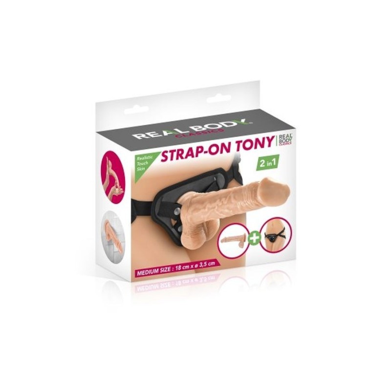 GODE STRAP-ON REALBODY TONY 18CM