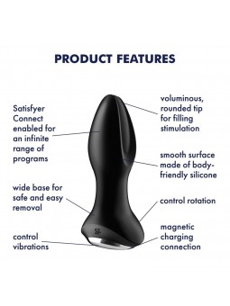SATISFYER ROTATOR PLUG 2+  NERO