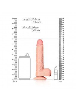 Dildo with Balls and Suction Cup - 18 cm