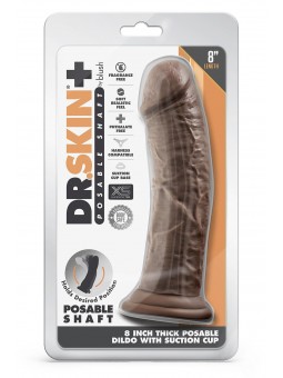 DR. SKIN PLUS 8 INCH THICK POSABLE DILDO