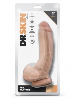 DR. SKIN MR. MAYOR 9 INCH DILDO WITH BAL